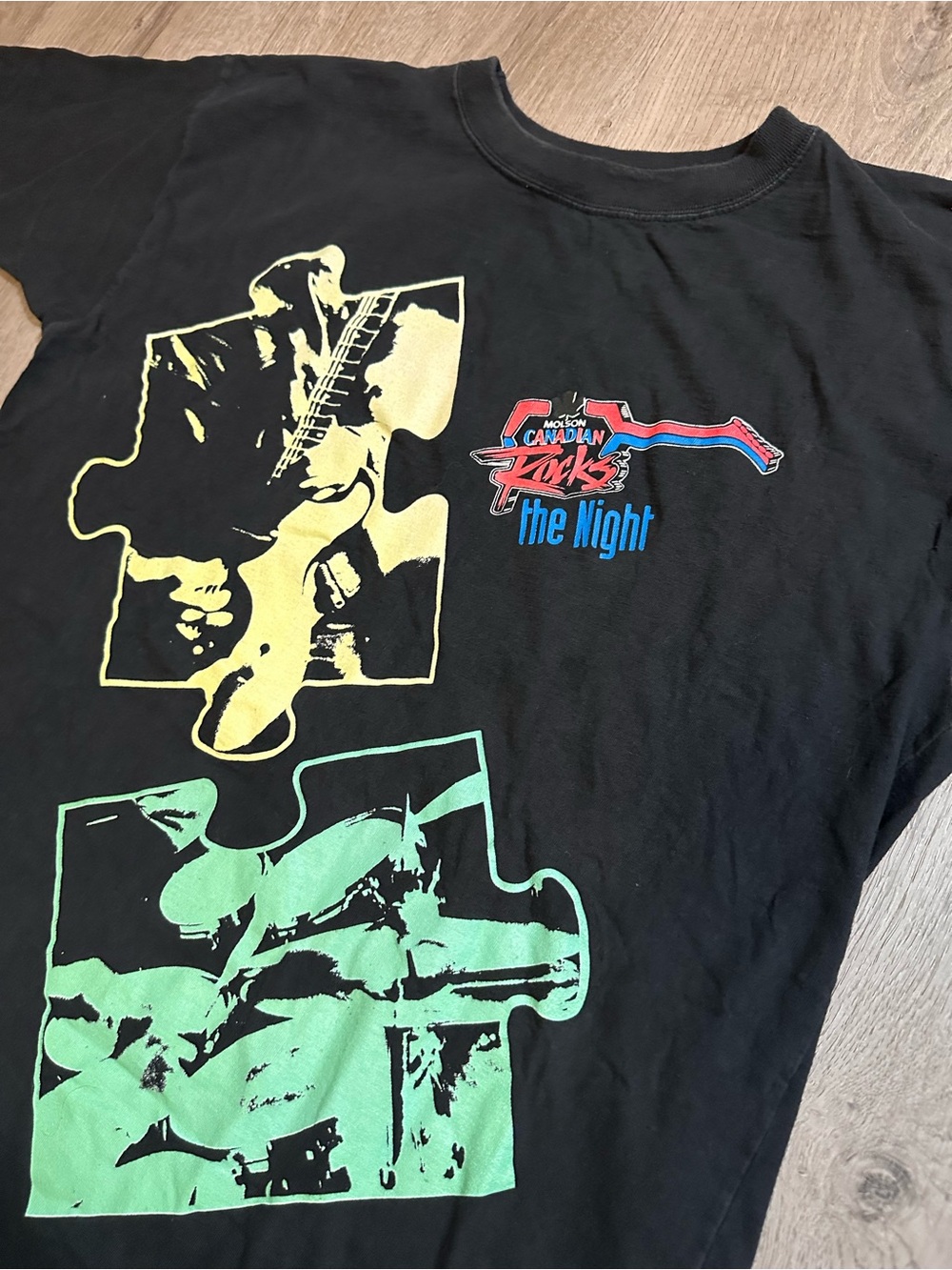 Vintage Black Molson Canadian Beer Tee - 'The Night'